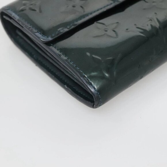 LOUIS VUITTON Vernis Portefeiulle Sarah Long Wallet Bluenuit M93667 Auth 141587 - Picture 5 of 16